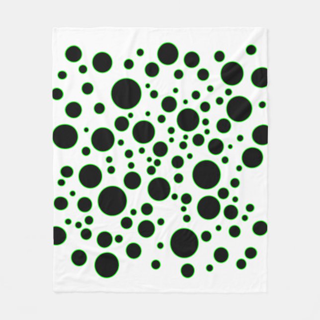 Cobertor De Velo Green Circle Pattern Modern Abstract Blanket (Frente)