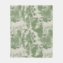 Cobertor De Velo Green Creme Christmas Wonderland