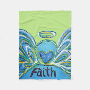Cobertor De Velo Green Faith Guardian Angel Chemo Blanket