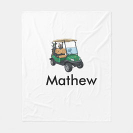Cobertor De Velo Green golf car name man sports boy gifts letter 