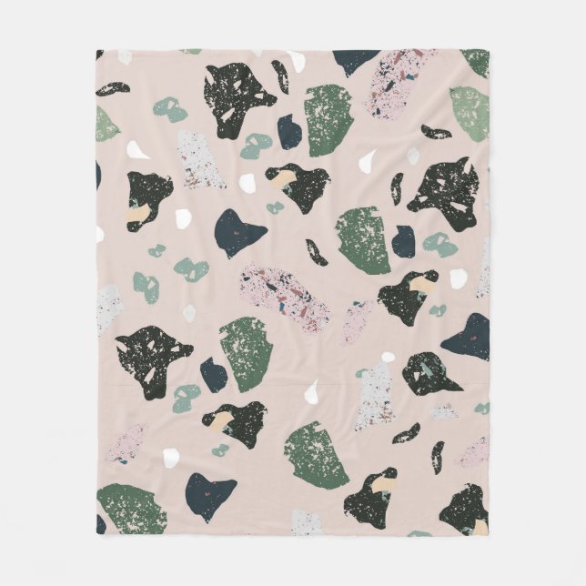 Cobertor De Velo Green Terrazzo Pattern (Frente)