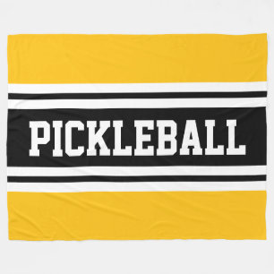 Cobertor De Velo Grelha de Diversão do PICKLEBALL Amarelo Brilhante