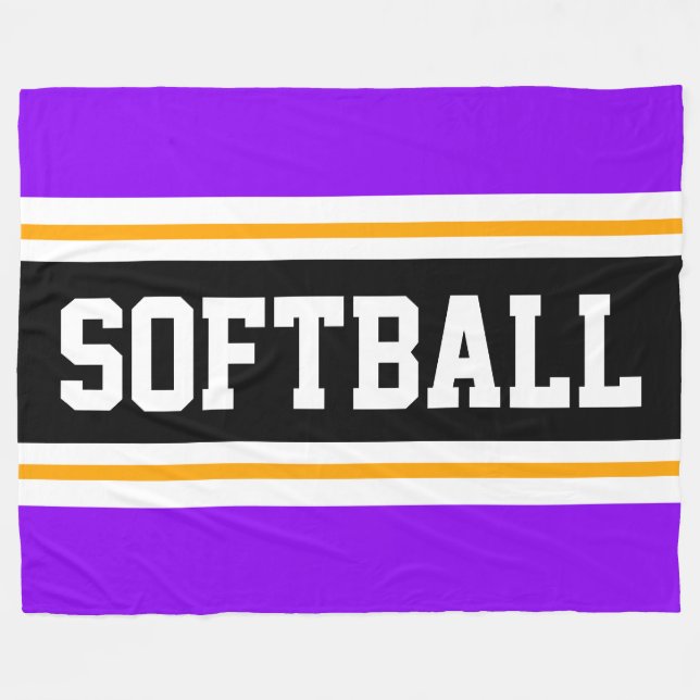 Cobertor De Velo Grelha de SOFTBALL Bright Roxo Grelha Atlética Neg (Frente (Horizontal))
