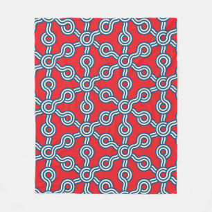 Cobertor De Velo Grelha hexágona, azul vermelho, padrão geométrico.
