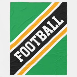 Cobertor De Velo Grelhas amarelas verdes e verdes do FUTEBOL