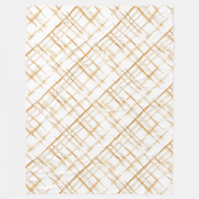 Cobertor De Velo Grelhas Brancas de Creme Caramel (Frente)