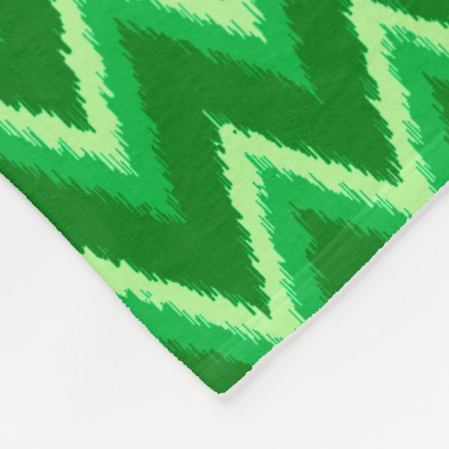 Cobertor De Velo Grelhas de Ikat Chevron - Pinho e Verde limão (Quina)