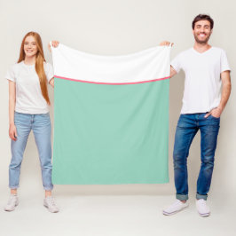 Cobertor De Velo Greve Verde Teal e Rosa Branca