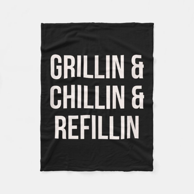 Cobertor De Velo Grillin Chillin E Refillin Pai Cook Funny (Frente)