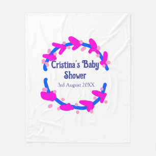 Cobertor De Velo Grinalda floral chá de bebê roxo azul boho adicion