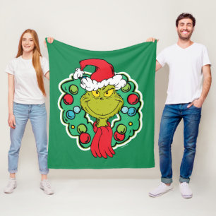 Cobertor De Velo Grinch   Coroa de Natal