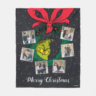 Cobertor De Velo Grinch Feliz Grinchmas Foto de Família Natal Fleec