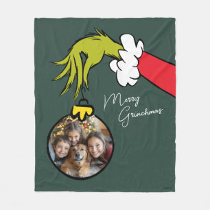 Cobertor De Velo Grinch Feliz Grinchmas Foto de Família Natal Fleec