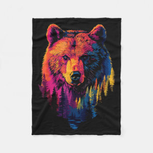 Cobertor De Velo Grizzly Colorido