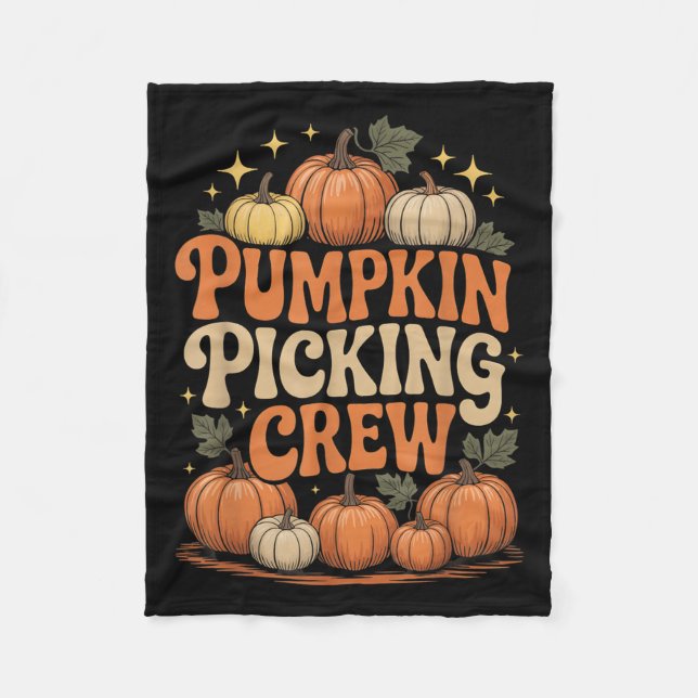 Cobertor De Velo Groovin Pumpkin Cking Crew Matching Family Outono  (Frente)
