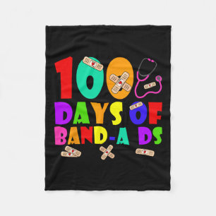 Cobertor De Velo Groovy 100 Dias De Enfermeiro Escolar De Bandas 10