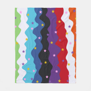Cobertor De Velo Groovy Celestial Stripe Abstrato