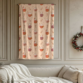 Cobertor De Velo Groovy Christmas Blanket Retro Pastel Holiday Vibe