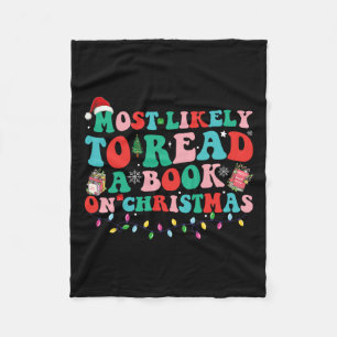 Cobertor De Velo Groovy Christmas Mais Provável Para Ler Um Livro S