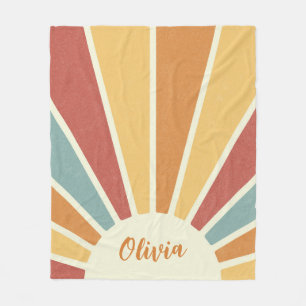 Cobertor De Velo Groovy grunge retro style sunshine design