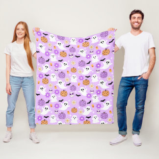 Cobertor De Velo Groovy Halloween Retro Spooky Design