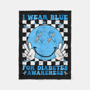 Cobertor De Velo Groovy I Veste Azul Para O Dia De Consciência Da D
