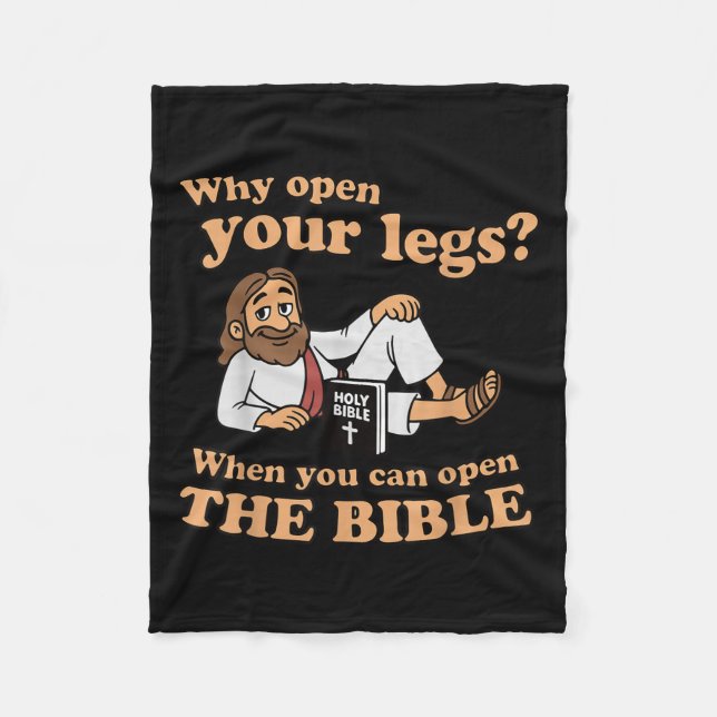 Cobertor De Velo Groovy Jesus Why Open Your Legs When You Can Open  (Frente)