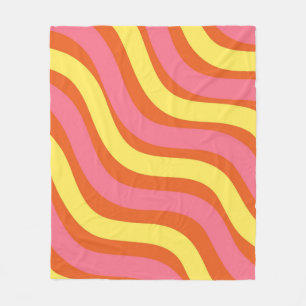 Cobertor De Velo Groovy Laranja Amarelo Cor-de-Rosa Cinzento Cinzen
