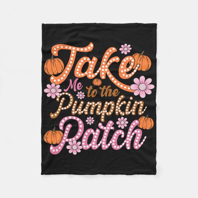 Cobertor De Velo Groovy Levou-Me Para O Pumpkin Patch outono (Frente)