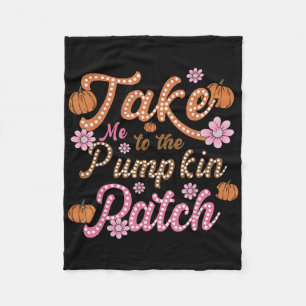 Cobertor De Velo Groovy Levou-Me Para O Pumpkin Patch outono