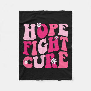 Cobertor De Velo Groovy Pink Hope Fight Cure O Cancer Da Mama Aware