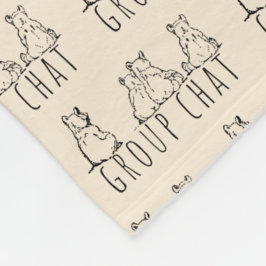 Cobertor De Velo Group Chat Cute Bears Cream