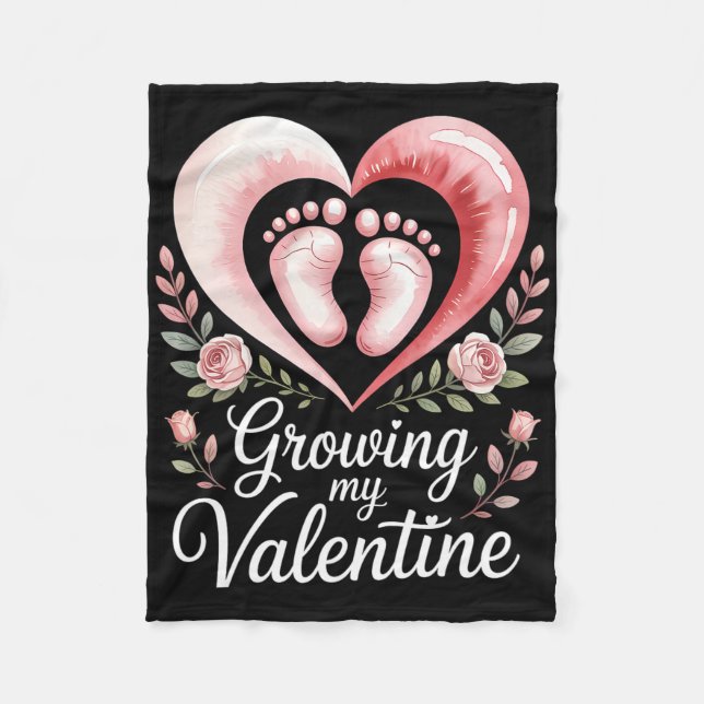 Cobertor De Velo Growing My Valentine By Feet Heart Art  (Frente)