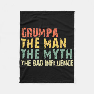 Cobertor De Velo Grumpa O Homem O Mito Influencia Funny Vintag
