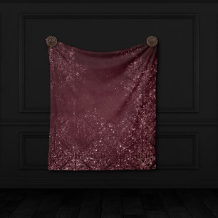 Cobertor De Velo Grunge de Vinho Vestido   Sangria Bordeaux Damask