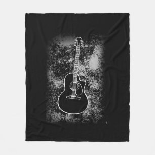 Cobertor De Velo Grunge Guitar Graphic Rock Musical Jazz