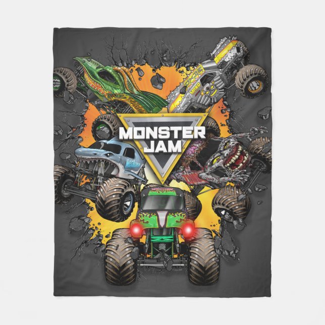 Cobertor De Velo Grupo Monster Jam (Frente)
