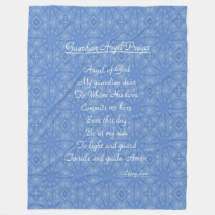 Cobertor De Velo Guardião Angel Prayer Blue Sherpa Blanket