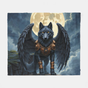 Cobertor De Velo Guardião da Lua – O Lobo de Asa Preta