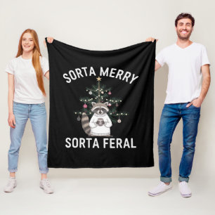 Cobertor De Velo Guaxinim de Natal Meio Alegre Meio Selvagem Natal