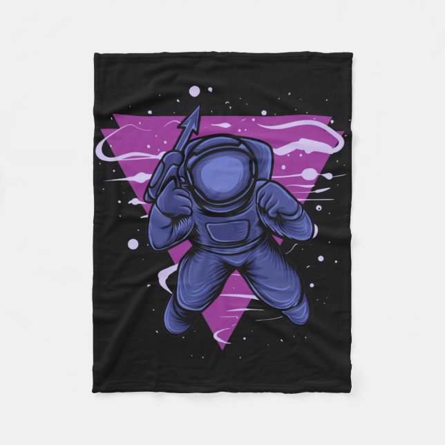 Cobertor De Velo Guerra de Astronautas no Espaço (Frente)