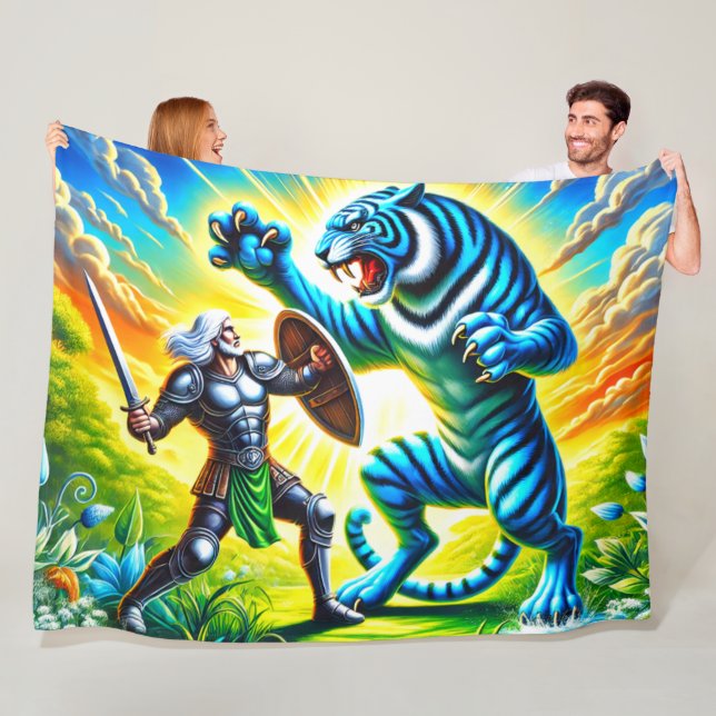 Cobertor De Velo Guerreiro e Tigre (In Situ)