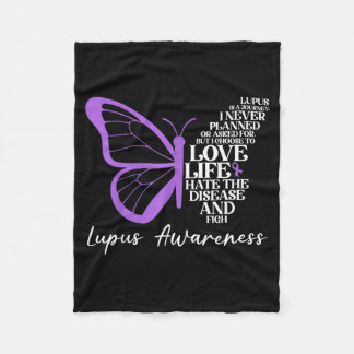 Cobertor De Velo Guerrilheira da Lupus Borboleta de Conscientização