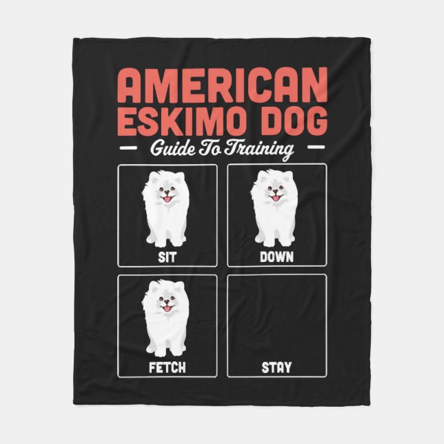 Cobertor De Velo Guia Americano de Cães Eskimo para Treinamento (Frente)