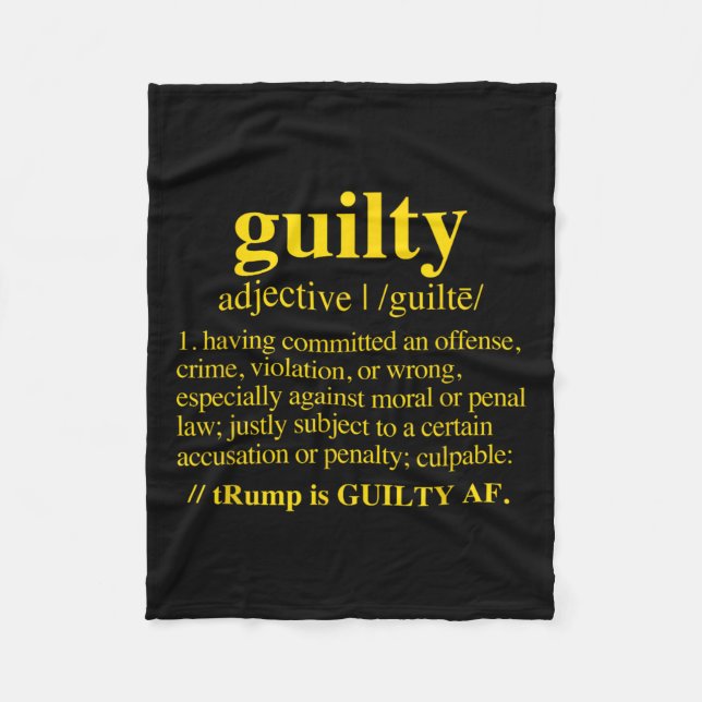 Cobertor De Velo Guilty - Guilty Definition (amarelo) (Frente)