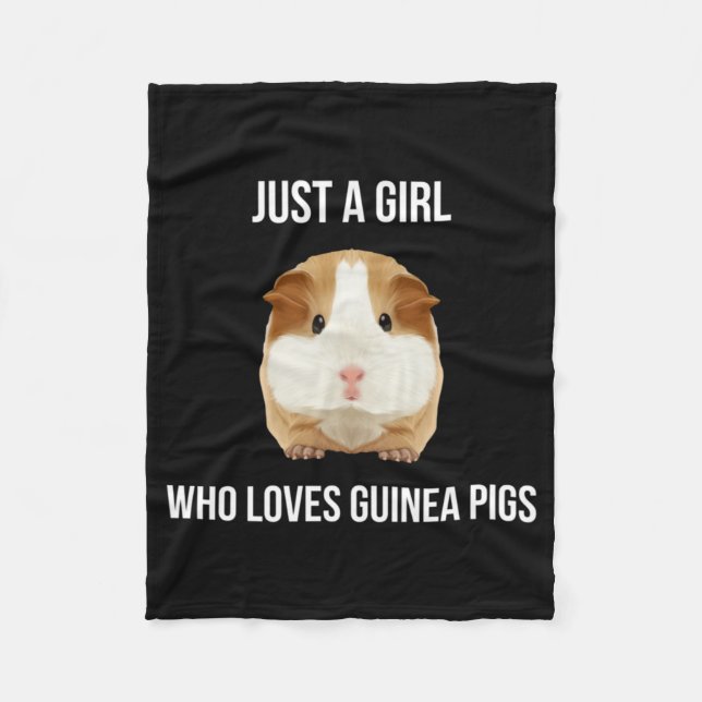 Cobertor De Velo Guinea Pig Just A Girl Loves Wheek (Frente)