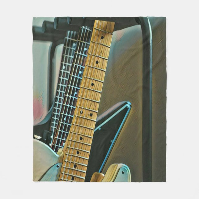 Cobertor De Velo guitar gift for fathers day (Frente)