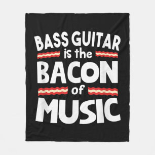 Cobertor De Velo Guitar Lover Bass Guitar É Bacon De Música Engra