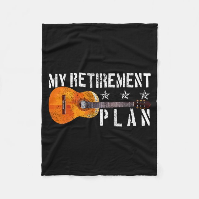 Cobertor De Velo Guitar Retirement Plan - Funny Gift For Retired Gu (Frente)