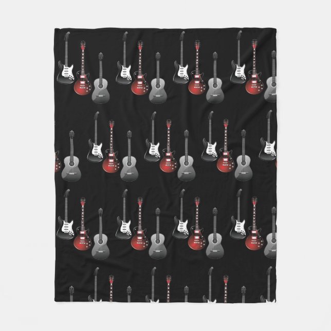Cobertor De Velo Guitarras Elétricas Legais para Presente de Amante (Frente)